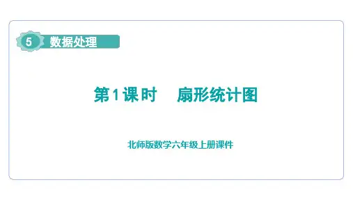5.1扇形统计图 (课件)  北师大版数学六年级上册