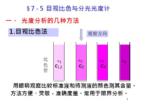 目视比色与分光光度计-教学课件-