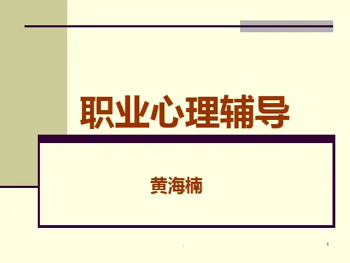 职业心理辅导PPT课件
