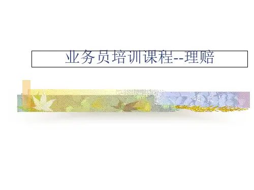 理赔流程(培训稿)ppt课件