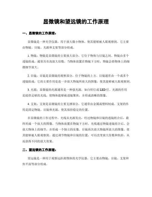 显微镜和望远镜的工作原理