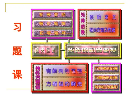 矩阵的初等变换与线性方程组习题