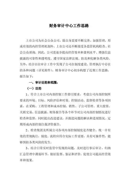 财务审计工作思路