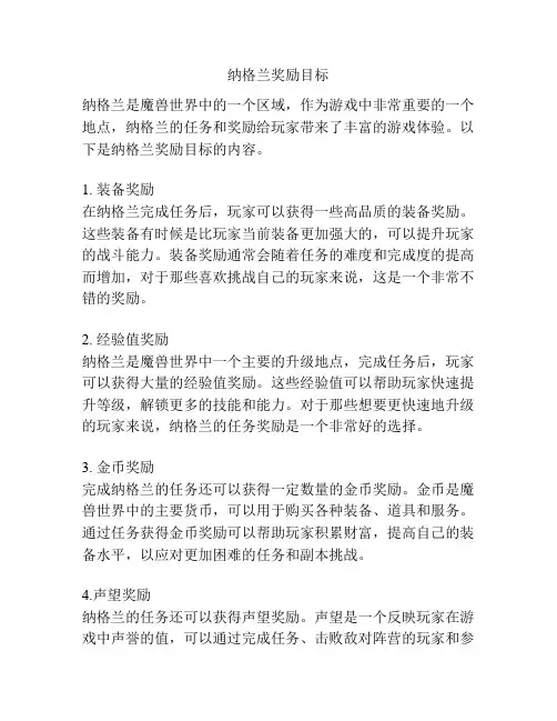 纳格兰奖励目标