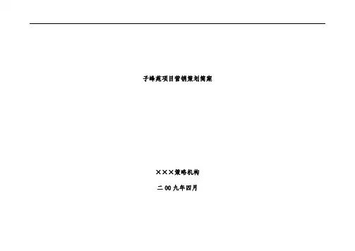 地产项目营销规划简案