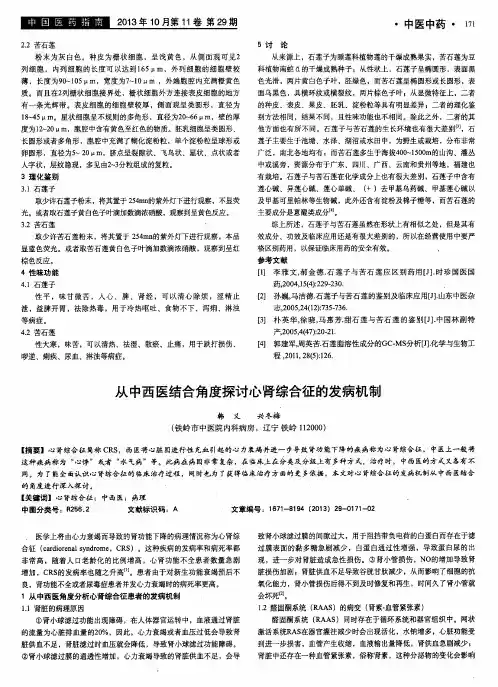 从中西医结合角度探讨心肾综合征的发病机制