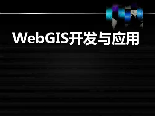 WebGIS开发与应用二—控件介绍精品PPT课件