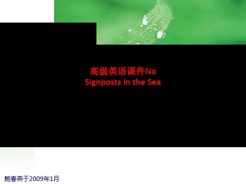 精品课件-高级英语课件No Signposts in the Sea