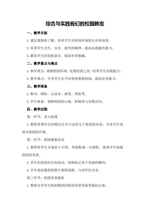 综合与实践 我们的校园教案