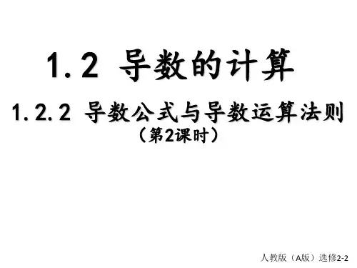 1.2.2  导数公式与导数运算法则