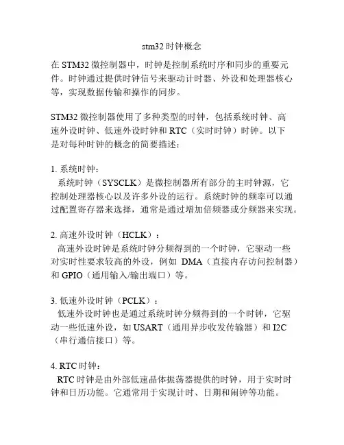stm32时钟概念