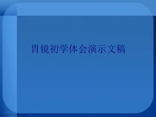 胃镜初学体会演示文稿