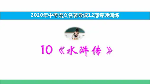 10《水浒传 》2020年中考12部必读名著考前集训
