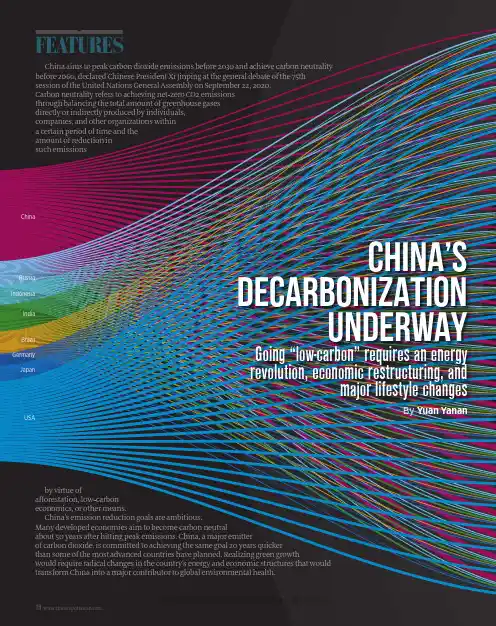 CHINA’S DECARBONIZATION UNDERWAY