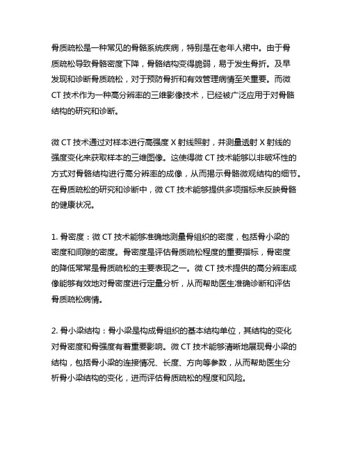 microct反映骨质疏松的指标