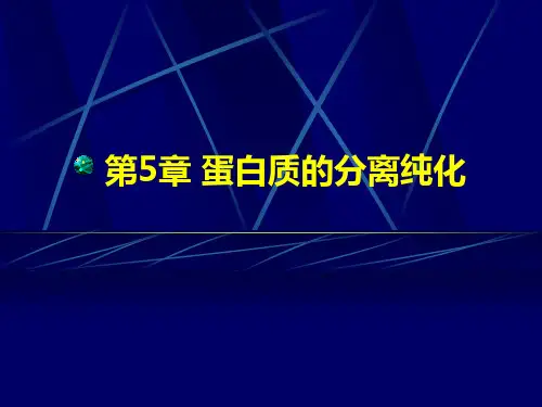 第5章蛋白质的分离纯化名师编辑PPT课件