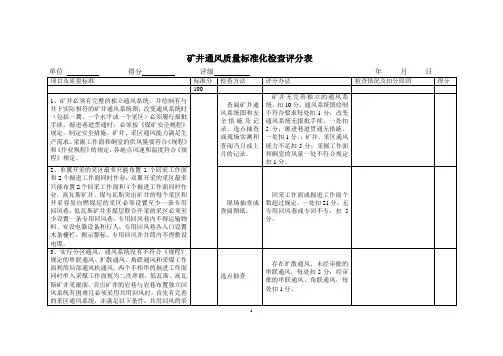 “一通三防”质量标准化标准(新版)