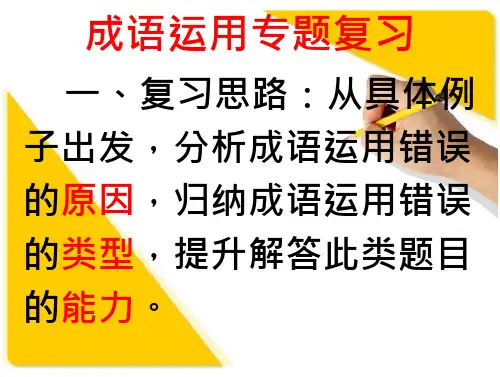 成语运用专项练习