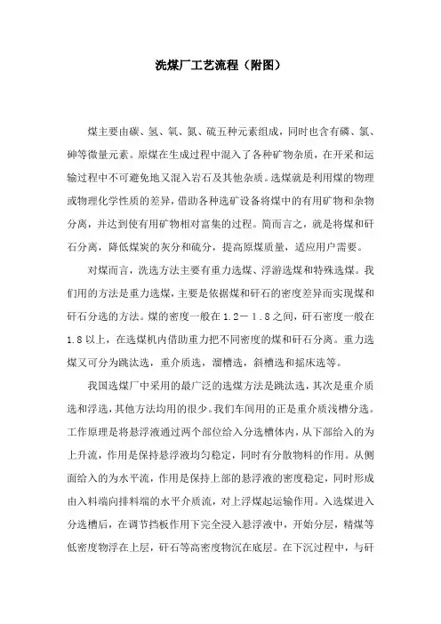 洗煤厂工艺流程(附图)