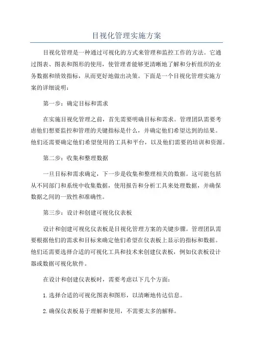 目视化管理实施方案