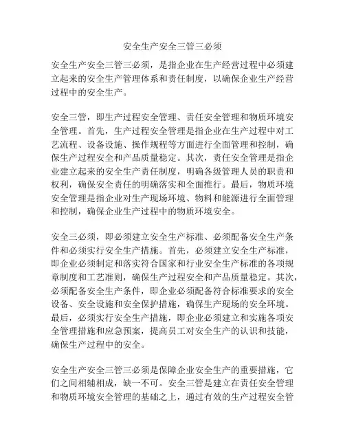 安全生产安全三管三必须