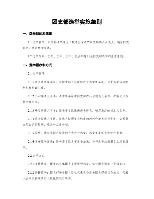 团支部选举实施细则