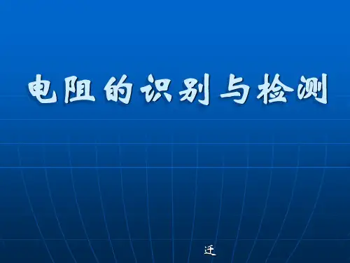 电阻的识别与检测PPT