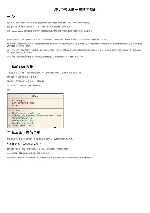UML中类图的一些基本知识