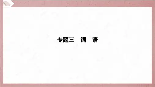 2024年小升初语文总复习专题三词语(二)词语的搭配