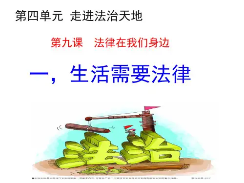 七年级下册9,1生活需要法律课件PPT