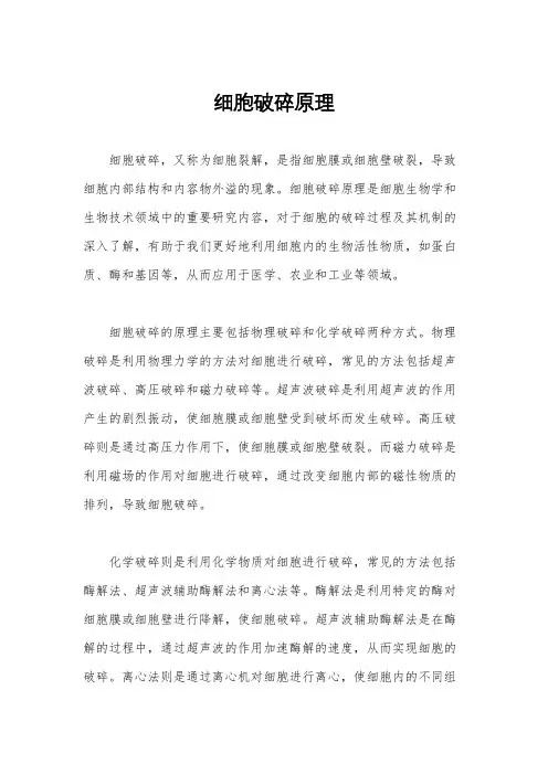 细胞破碎原理