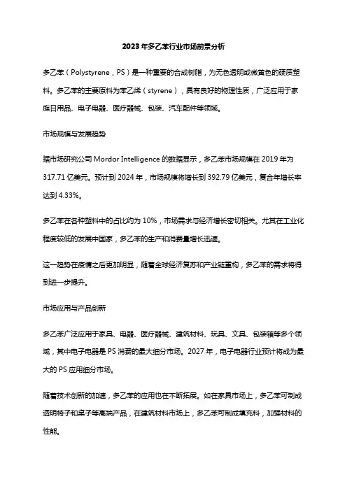2023年多乙苯行业市场前景分析
