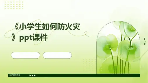 《小学生如何防火灾》课件