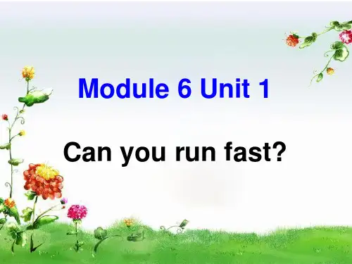 最新精品 中国第一届微课大赛一等奖《Can you run fast》微课课件