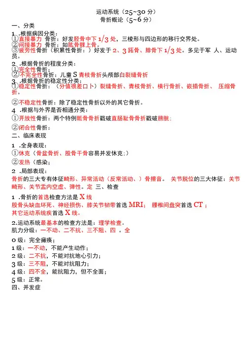 医学笔记-运动系统