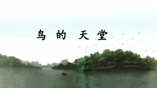 《鸟的天堂》ppt课件