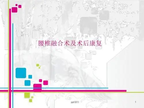 成人腰椎融合术及术后康复  ppt课件