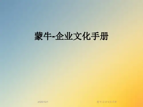 蒙牛-企业文化手册