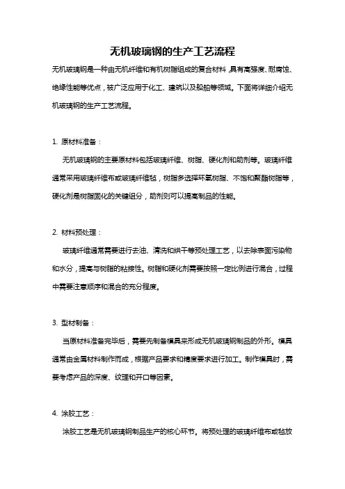 无机玻璃钢的生产工艺流程