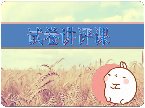 试卷讲评课 ppt