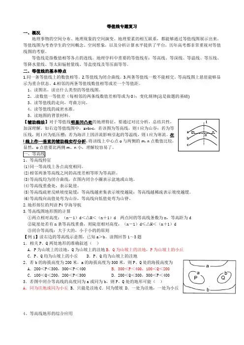 高三等值线复习专题学案