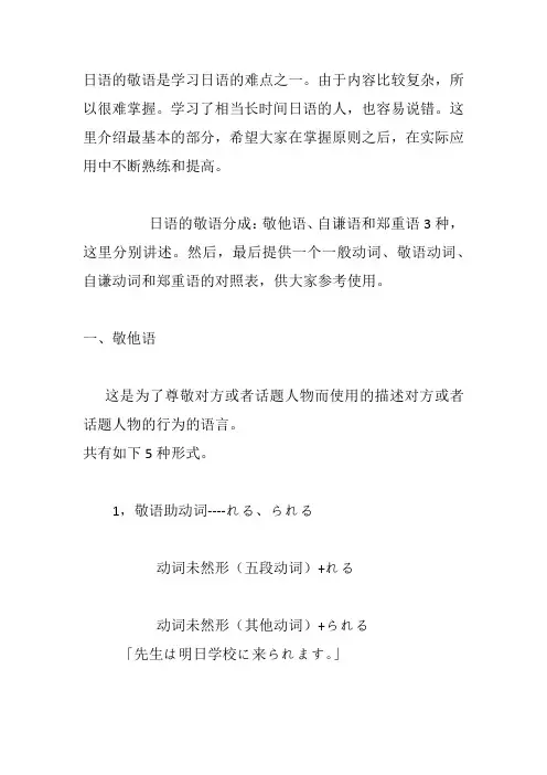 日本语敬语