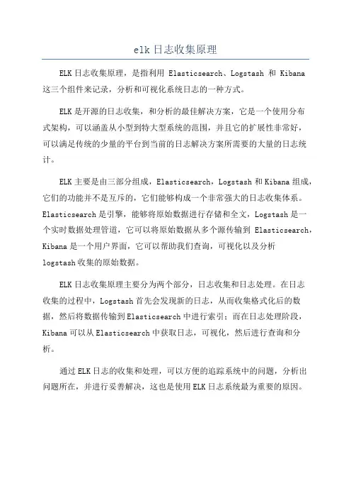 elk日志收集原理