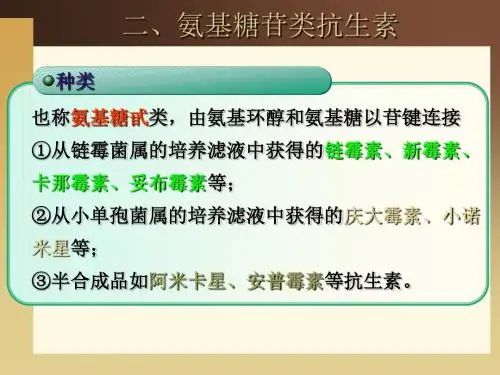 【PPT课件】兽医药理学 第二章之氨基糖苷类抗生素