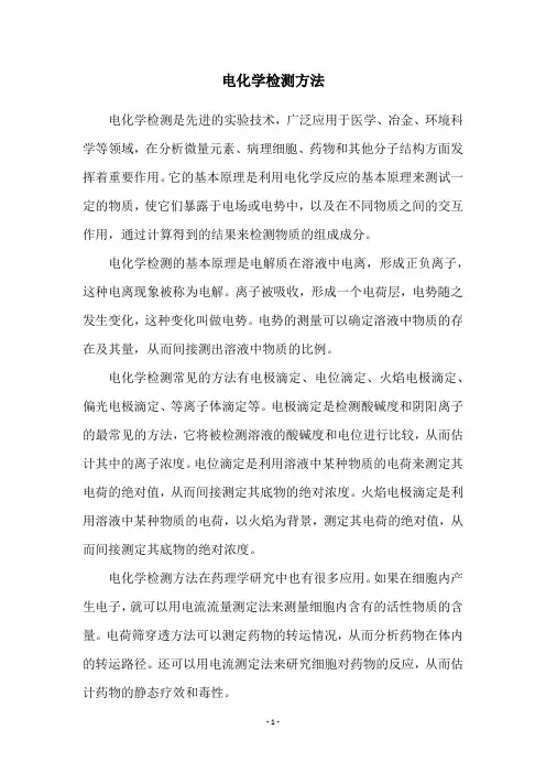 电化学检测方法