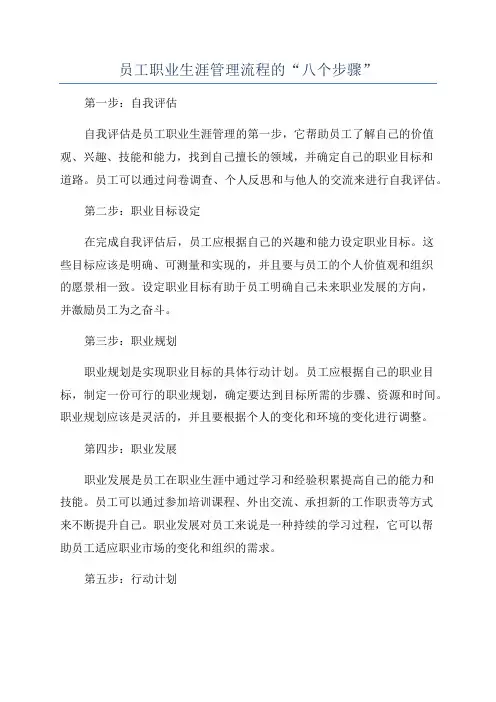 员工职业生涯管理流程的“八个步骤”