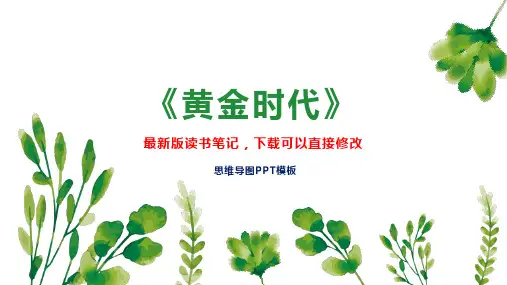 《黄金时代》读书笔记思维导图