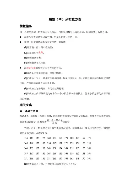 知识卡片-频数(率)分布直方图