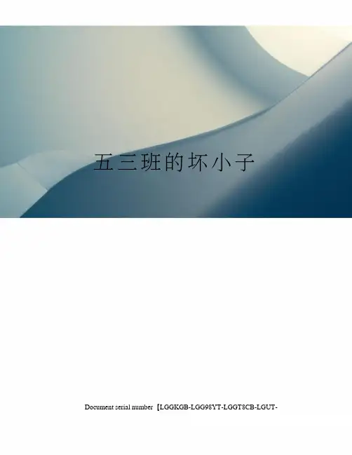 五三班的坏小子