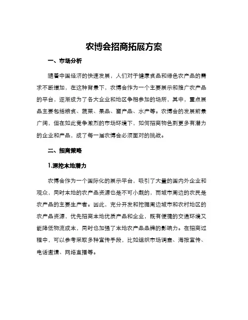 农博会招商拓展方案